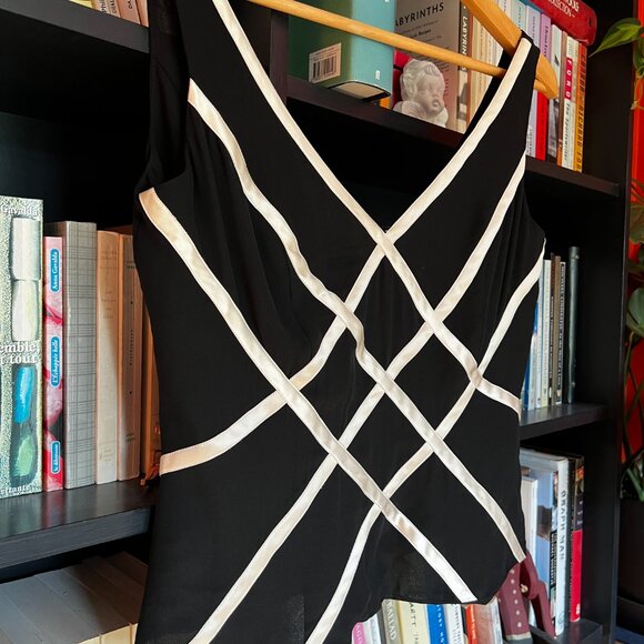 Vintage Pappel Boutique Evening silk top, size 6 - Picture 2 of 8